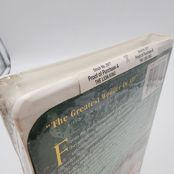 The Lion King Movie VHS 1995 Original Release 1st Time on VHS Sealed Unopened - Picture 7 of 16